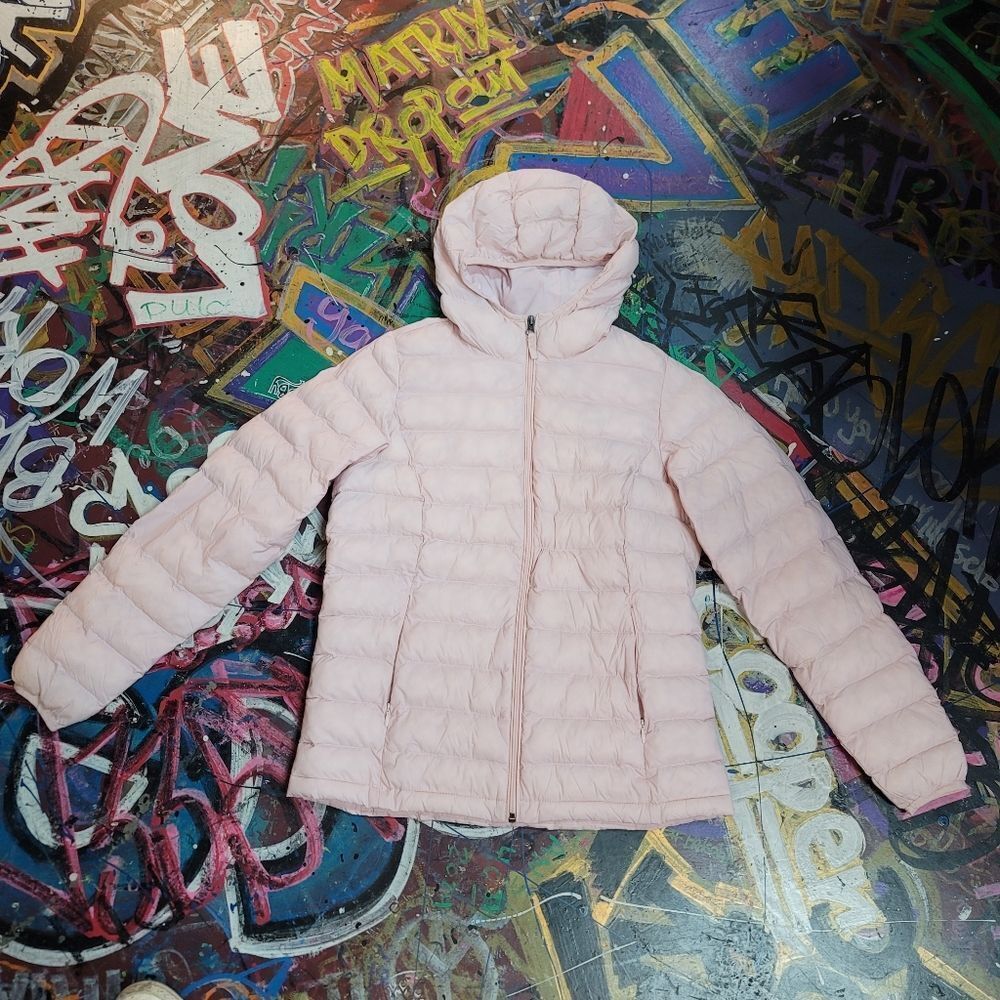 Amazon Essentials Light Pink Puffer Jacket W Pock… - image 1